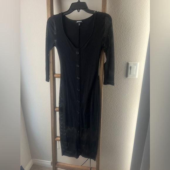 Express Dresses & Skirts - Express Black Button-Down Dress - size XS